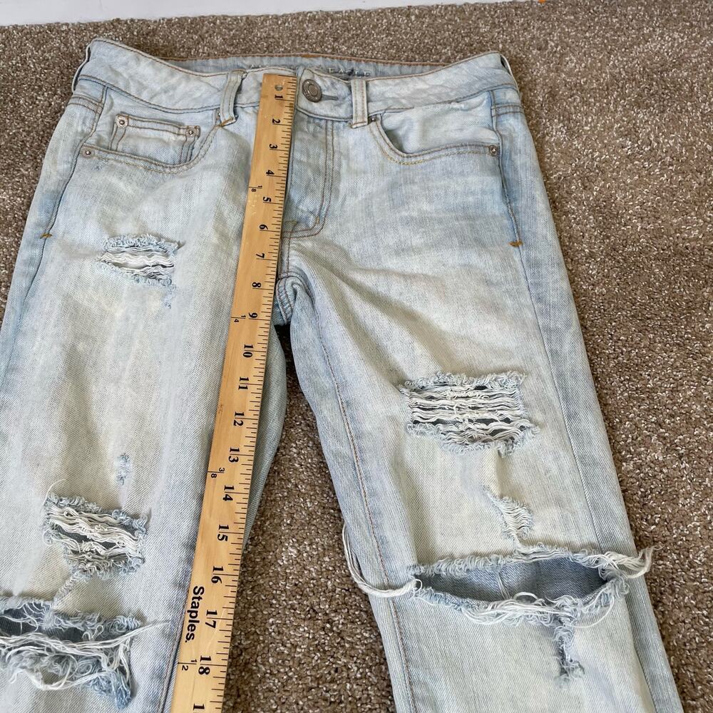 American Eagle Jeans 5 Button Fly Distressed Ligh… - image 5